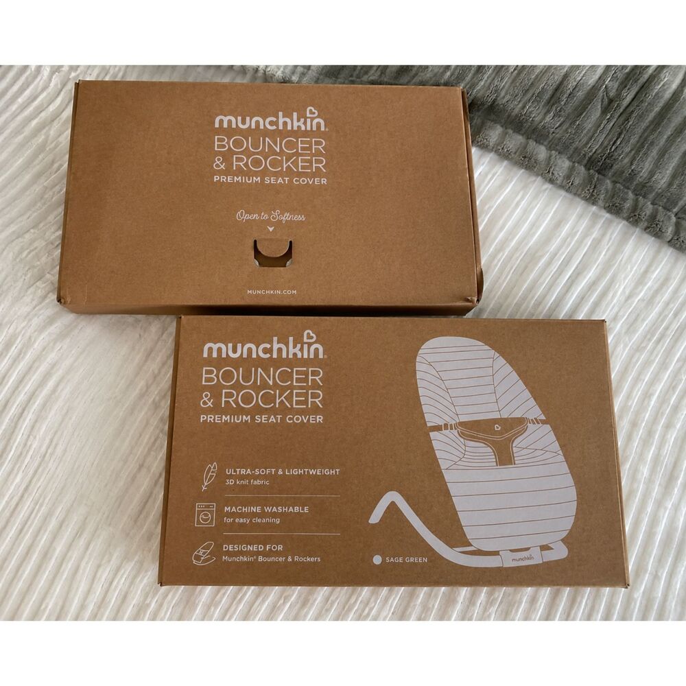 Munchkin Bouncer & Rocker Premium Seat Cover – Sage Green Replacement Cover Only